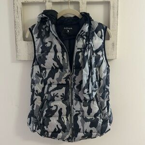 Aqua Camo Packable Quilted Puffer Vest